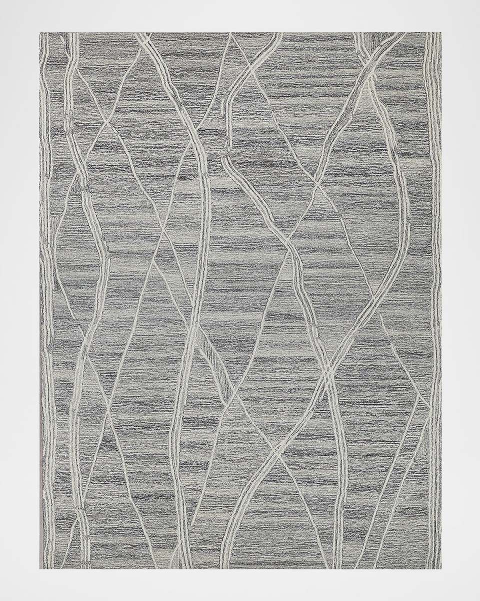Tangiers Hand-Tufted Gray/Ivory Rug, 8' x 10'